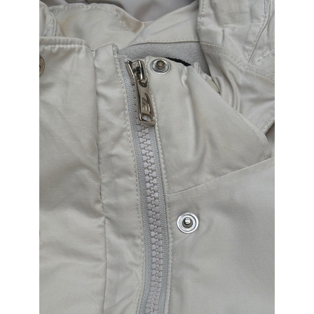 The North Face HyVent Women Parka Jacket Hooded Insulated Cream Beige Longline M - Picture 12 of 16